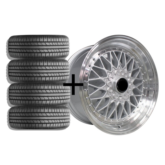 Picture of 17 inch BSX - 4x100/114 - Silver Mach Lip - Combo