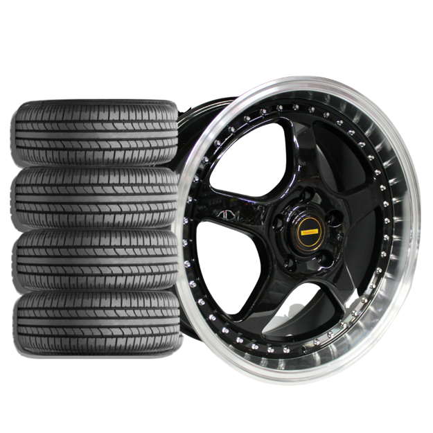 Picture of 18 Inch PDX- 5x120 - Black with Machined Lip - Combo