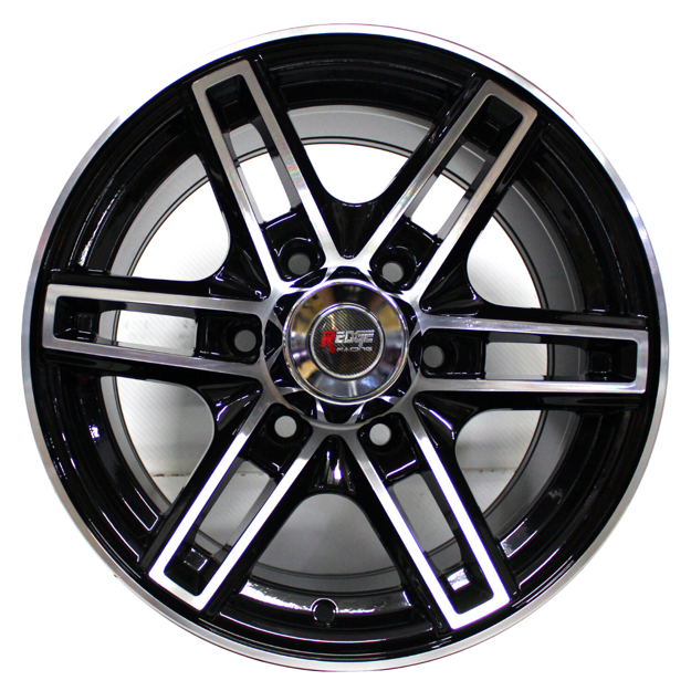 15 inch R EDGE 5363 - 6x139 - Black Machined Face