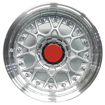 15 inch  ESA  - 4x100/114 - Silver Machine Lip Silver Rivets