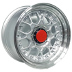 15 inch  ESA  - 4x100/114 - Silver Machine Lip Silver Rivets