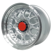 15 inch  ESA  - 4x100/114 - Silver Machine Lip Silver Rivets