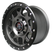 16 inch Matt Grey & Matt Black Lip