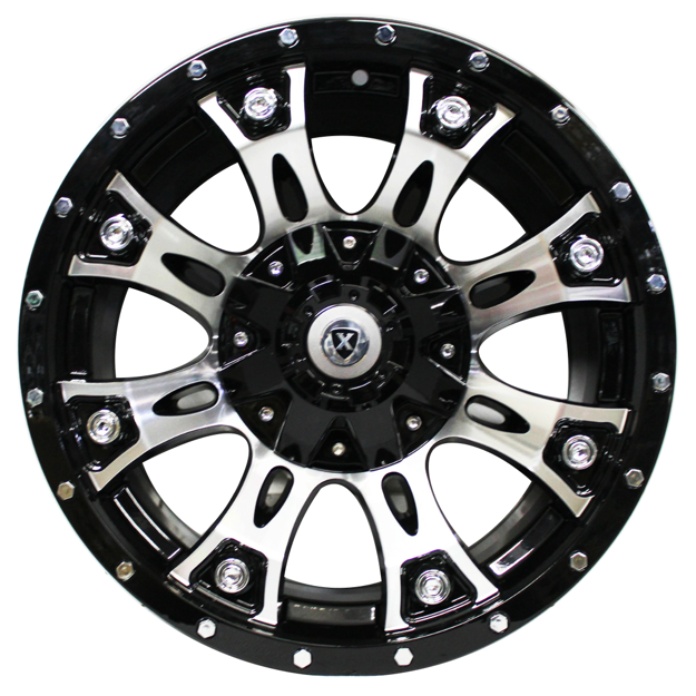 16 inch - Black Machined Face