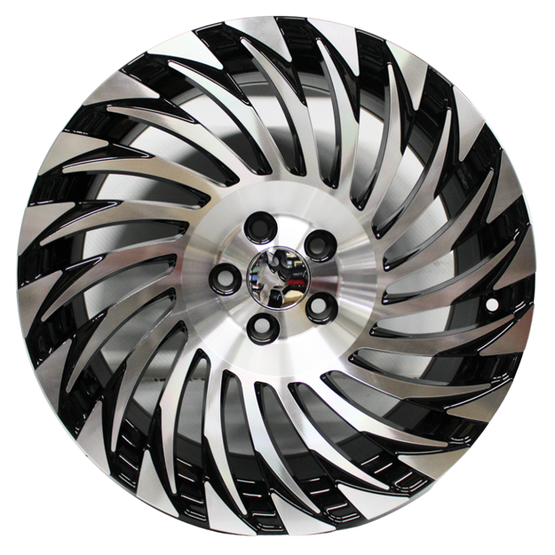 17 inch  5x100 - Black Machined Face