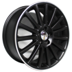 17 inch - 5x100 - Matt Black Machined Lip