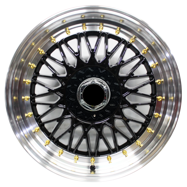 17-inch-5x100112-black-machined-lip-gold-rivits