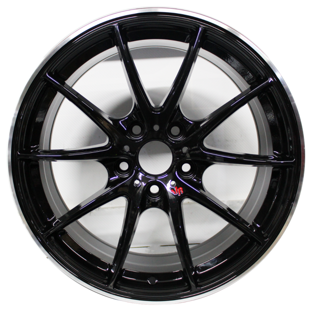 17 inch - 5x112 - Black Machined Lip