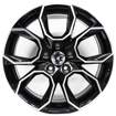 17 inch - 5x112 - Black Machined Face