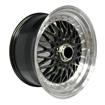 17 inch - BSS 3 Step Lip  Black with Polished Lip
