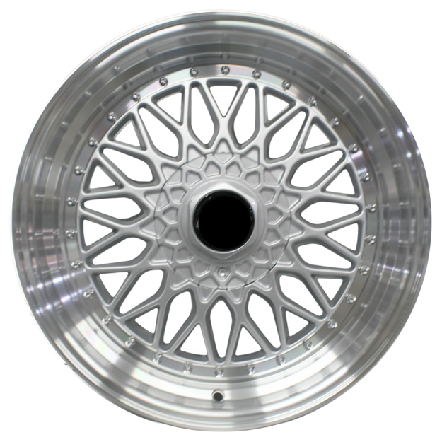 17 inch Bss - 4x100/114 - Silver Mach Lip