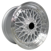 17 inch Bss - 5x100/114 - Silver Mach Lip