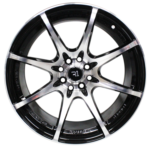 17 inch Ignition - 4x100/114 - Black Machined Face