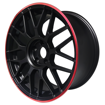 18 inch - ShadowGT - 5x112 - Black - Red Lip