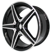 18 inch - Revolver - 5x112 - Black Machined Face