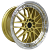18 Inch - LM Illusion - 5x114/120 - N/W - Gloss Gold with Polished Lip - 8.5J-10.5J