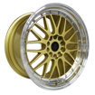 18 Inch - LM Illusion - 5x114/120 - N/W - Gloss Gold with Polished Lip - 8.5J-10.5J