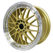 18 Inch - LM Illusion - 5x114/120 - N/W - Gloss Gold with Polished Lip - 8.5J-10.5J