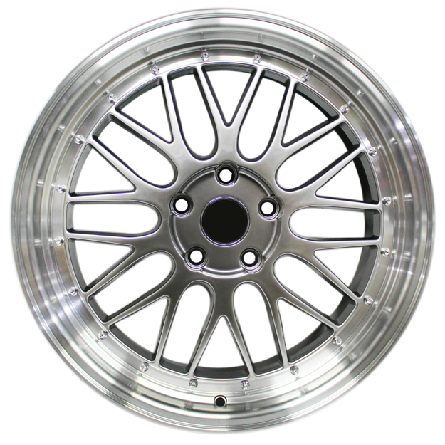 18 inch - LM Illusion - Hyper Black Machined Lip