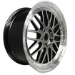 18 inch - LM Illusion - Hyper Black Machined Lip