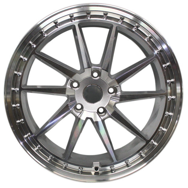 19 inch - Precious Metal - Silver Machine Face - 5x120