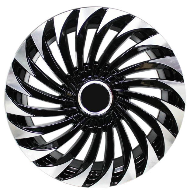 20 inch - Fracture - Black Machined Face +Powder Coat Directional