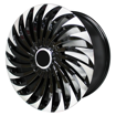 20 inch - Fracture - Black Machined Face +Powder Coat Directional