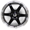 19 inch - TE37 - 5x112 - N/W - Black Machined Face