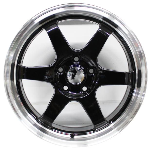 19 inch - TE37 - 5x112 - N/W - Black Machined Face