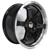 19 inch - TE37 - 5x112 - N/W - Black Machined Face