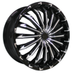 20 inch - Blizzard- 5x114 - Black Machine Face