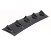Universal Fin 5 Wing Gloss Black Rear Bumper Diffuser