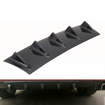 Universal Fin 5 Wing Gloss Black Rear Bumper Diffuser