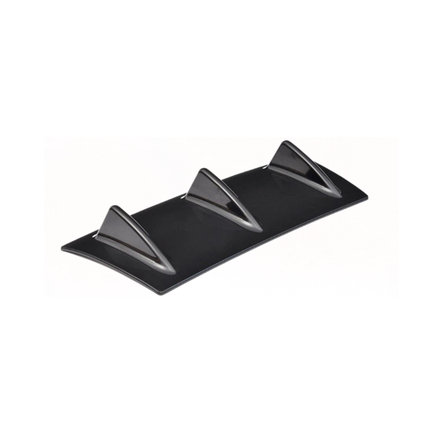 Universal 3 Fin Gloss Black Rear Bumper Diffuser