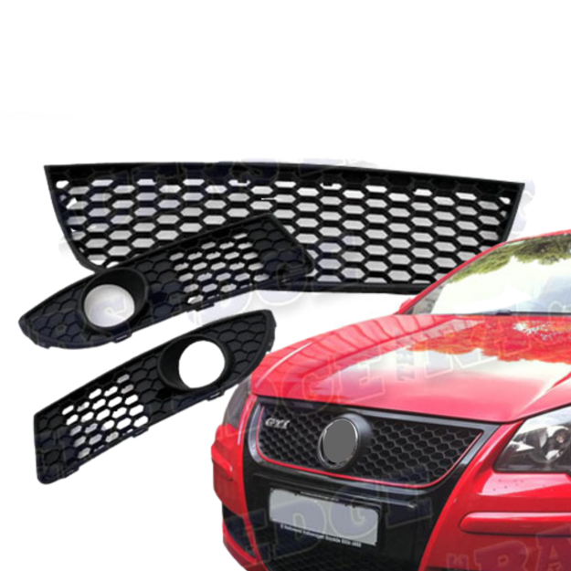 Polo 05-09 GTI Grille Set - 3PC KIT Honeycomb Mesh