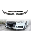 AUDI A3 Gloss Black 3PC Front Lip Sport (2018-2019)