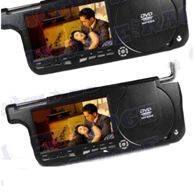 7 Inch TFT Sunvisor DVD Screen with Player (Black)