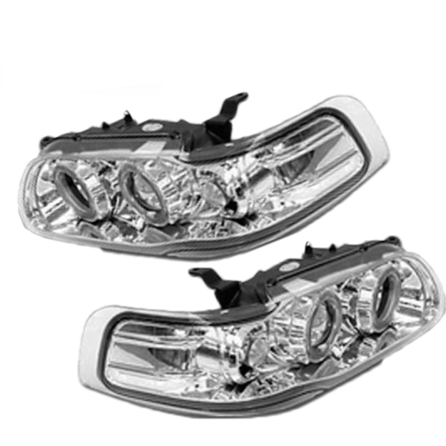 Toyota Tazz Headlamp - Angel Eye Incl Corner Lamps (Chrome)