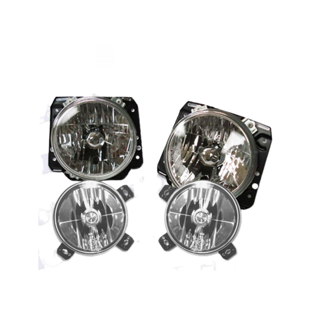 VW Golf 2 Diamond Headlamps - Inner + Outter (Chrome)