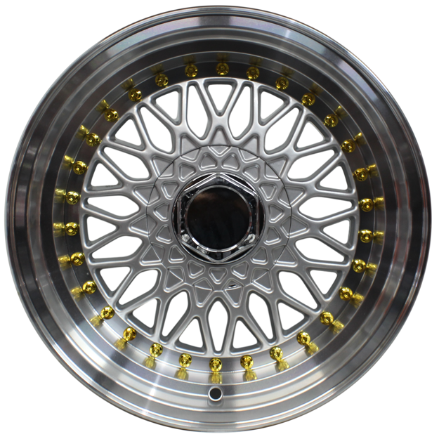 15-inch-bss-4x100108-silver-machined-lip-gold-rivets