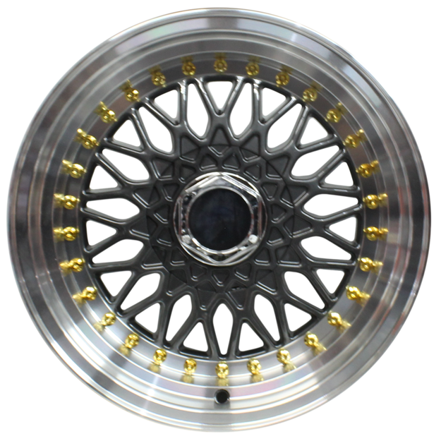 15-inch-bss-4x100108-gunmetal-machined-lip-gold-rivets
