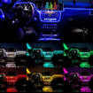 Universal Flexible Light guide Neon Strip 6M LED RGB Interior Decorative Light for Car