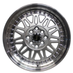 15 inch - Furious - 4x100/114 - Silver Machine Lip