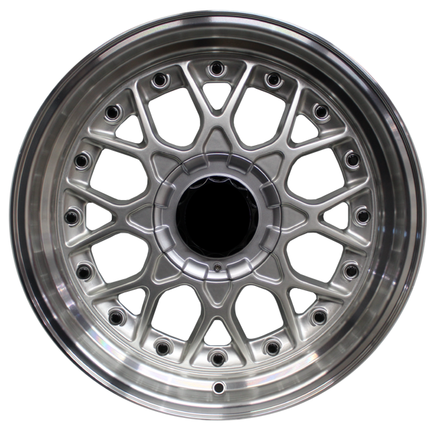 17 inch  ESA  - 5x100/114 - Silver Machine Lip Black Rivets