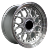 17 inch  ESA  - 5x100/114 - Silver Machine Lip Black Rivets