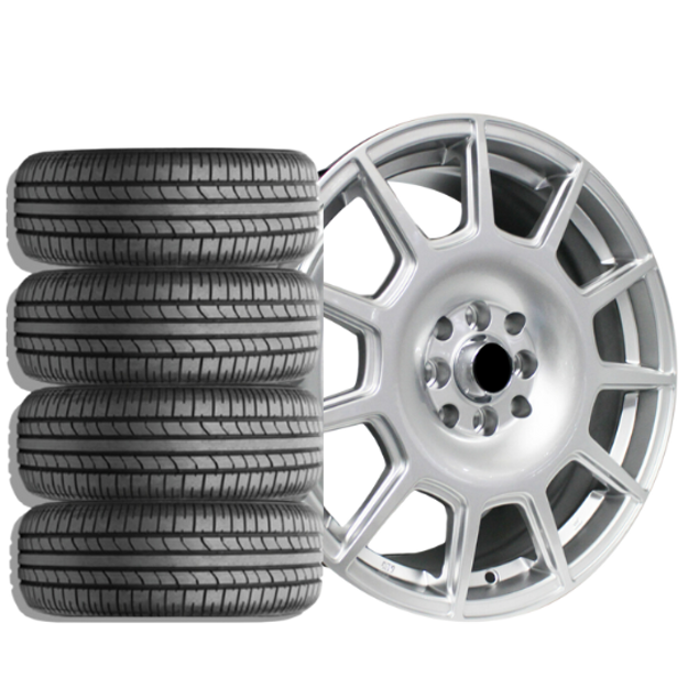 17 Inch - $parco - 4X100/114 - Hyper Silver - Combo 