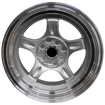 15 inch - Apex - 4X100/114 - Silver Polished Lip