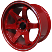 Picture of 15 inch - TE37 - 4X100/114 - Red Machine  Lip