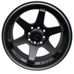 15 inch - TE37 - 4X100/114 - Black Machine Lip