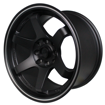 15 inch - TE37 - 4X100/114 - Black Machine Lip